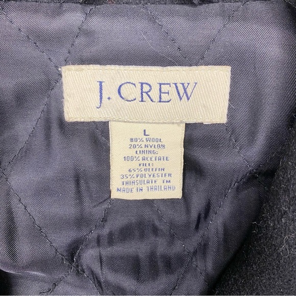 J Crew Black Wool Coat Men’s Size Large - Picture 3 of 11